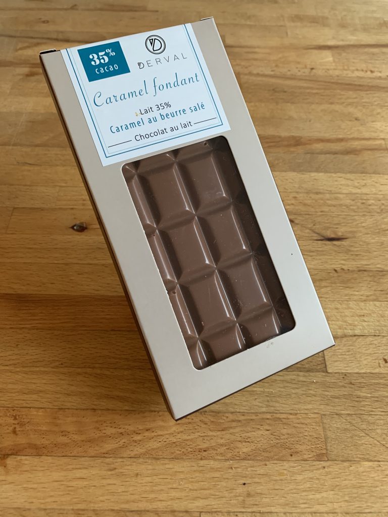 Tablette fourrée chocolat lait 35% - Caramel fondant