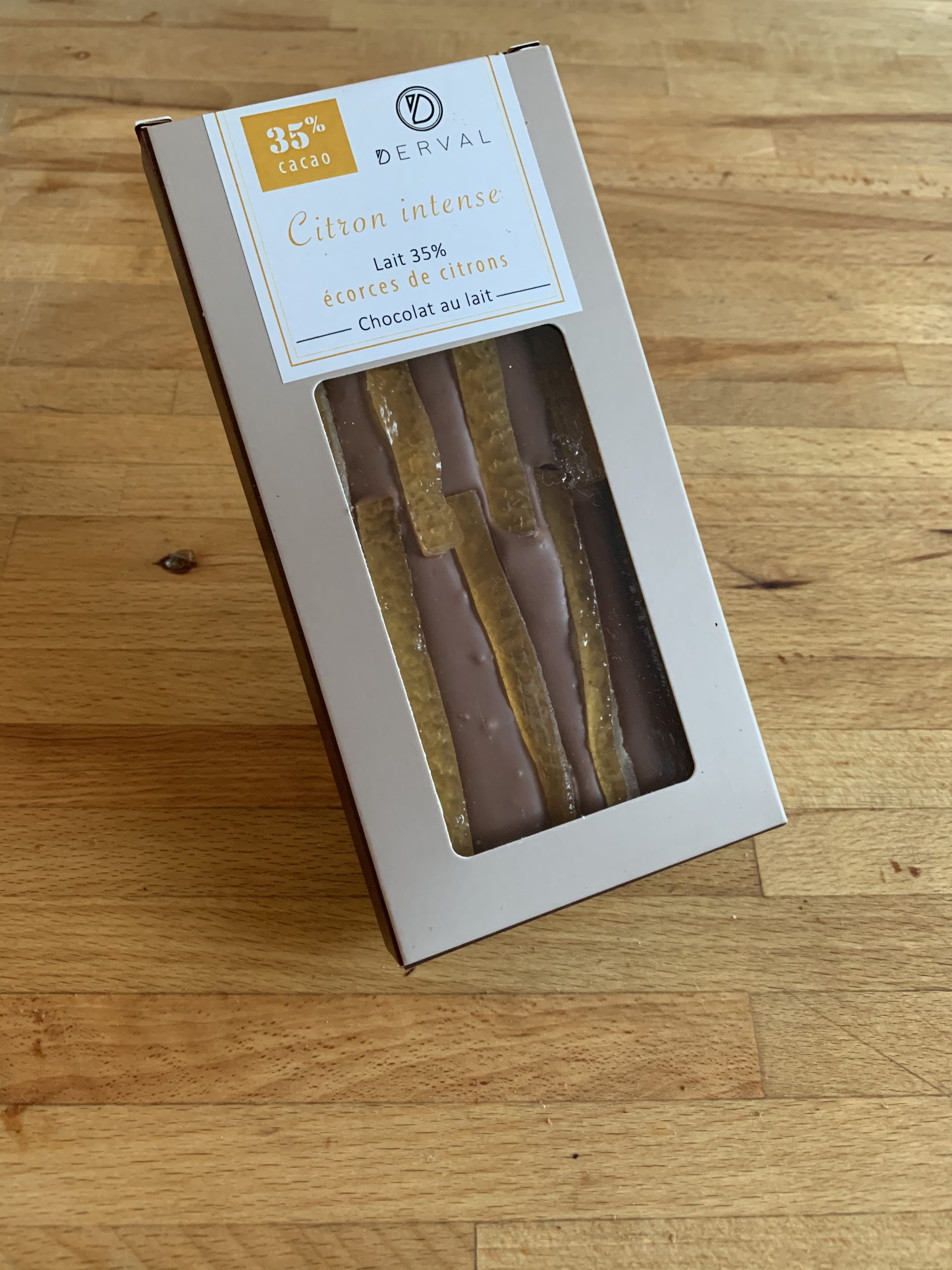 Tablette chocolat lait 35% Citron Intense