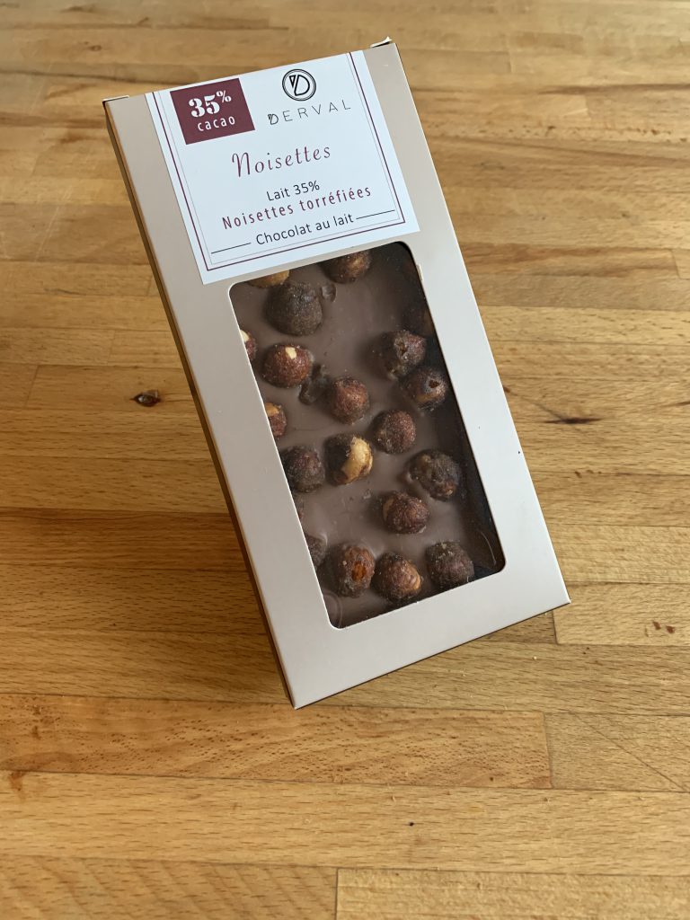 Tablette chocolat lait 35% Noisettes
