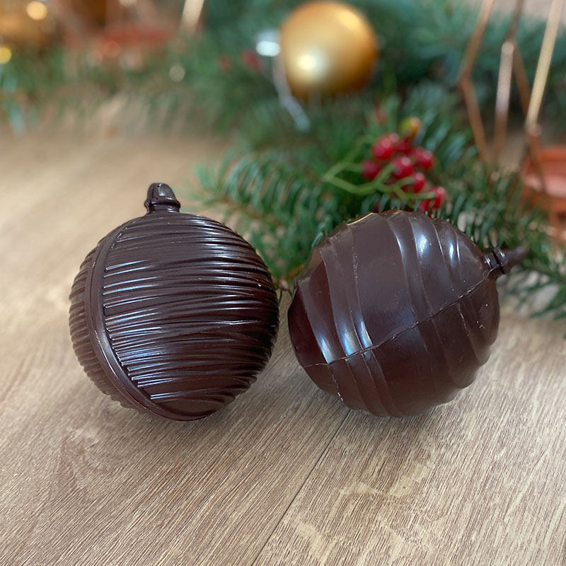 Boule de noël chocolat noir 70%