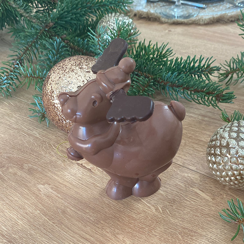 Renne au chocolat noir