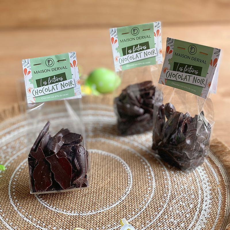 Sachet de fritures chocolat noir